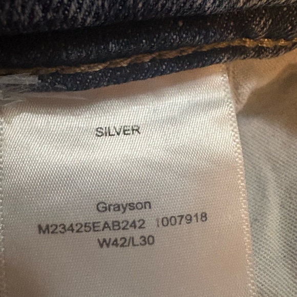 Silver Jeans Men's Washed Blue Straight Leg Denim W42/L30 - Picture 7 of 7